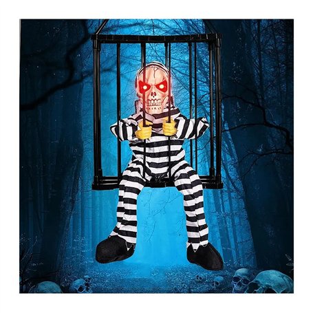 TRIXES Squelette d'halloween Effrayant en Cage