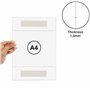 Kurtzy Support Mural Adhésif A4 (5 Pcs) - Porte-Affiches Transparents Universel en Acrylique avec Bandes Adhésives - Supports d’