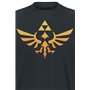 THE LEGEND OF ZELDA T Shirt à Manches Courtes Hyrule Logo Noir Unisexe