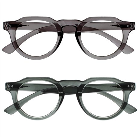 OPULIZE RIO Lunettes de Lecture Anti-Lumière Bleue Lot de 2 - Monture Partie Supérieure Droite - Vert