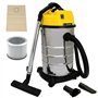 Monster Shop Aspirateur Industriel de 30 litres 1400W en Acier Inoxydable et Accessoires