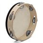 TIGER Tambourin à une rangée TAM91-10-BK - 10" 25cm - en bois avec tête de rawhide