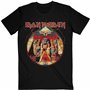 Iron Maiden T Shirt Powerslave Lightning Circle Band Logo Officiel Homme Noir