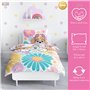 Housse de Couette Officielle Paw Patrol pour lit d'enfant | Motif Fleurs et Skye réversible 2 côtés avec taie d'oreiller Assorti