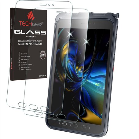 TECHGEAR 2 Pack Protection Écran en Verre Trempé Samsung Tab Active 3 8 Pouces (SM-T570/T575/T577) Protecteur d'Écran en Verre T