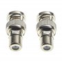 BNC mâle vers TV coaxial femelle type F pour adaptateur de câble coaxial CCTV et connecteur RF – 2 pièces