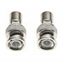 BNC mâle vers TV coaxial femelle type F pour adaptateur de câble coaxial CCTV et connecteur RF – 2 pièces