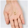 Philip Jones Collier plaqué or avec initiale S en cristaux de zirconia®, Plaqué or, Cristal de zircondia®
