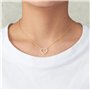 Philip Jones Collier Cœur Ouvert Plaqué Or Créé avec des Cristaux Zircondia®