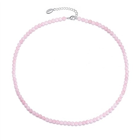 Philip Jones Collier de mini perles en quartz rose