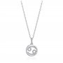 Philip Jones Collier avec pendentif signe astrologique du cancer et carte citation avec cristaux Zircondia®, Cristal, Cristal Zi