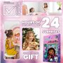 Gabby's Dollhouse Calendrier de l'Avent 2025 Fille Compte à Rebours Noel 24 Surprises Accessoires Cheveux Kawaii Élastiques Chou