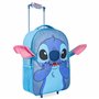 Disney Stitch Valise Enfant à roulettes Sac de Voyage Trolley Pliable Bagages Cabine Valise Cabine Souple pour Vacances Voyage É