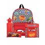 Disney Cars Ensemble de Sac à Dos 4 pièces | Lightning McQueen Sac à Dos Trousse Bouteille d'eau et Sac à déjeuner | Sacs à Dos