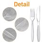 200pcs Couverts en Plastique Reutilisable, 100 Fourchettes en Plastique et 100 Couteau en plastique, Couverts en plastiques Tran