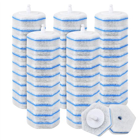 Focenat Lot de 50 Têtes de Rechange jetables pour Brosse de Toilette