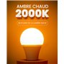 Ambre Chaud Blocage de la Lumière Bleue Veilleuse LED 9W (60W Équivalent Lumière Chaude Doux pou