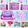 Disney Stitch Sac à Main Sac Bandoulière Fille ou Ado avec Pochette Zippée Porte Monnaie Vacances Shopping Cadeau pour Elle