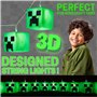 Minecraft Guirlande Lumineuse Creeper LED 165cm Guirlande Lumineuse à Piles Décoration Intérieure Gamer 2 Modes Déco Chambre Idé