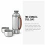 BLACK + BLUM - Gourde Isotherme Explorer Flask Duo - Thermos en Acier Inoxydable pour 2 Personnes - Avec 2 Tasses - Anse de Tran
