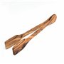 The Rustic Dish Ltd Pince de Cuisine Traditionnelle en Bois d'olivier – Longueur 25 m | Ustensiles en Bois | Pince de Cuisine |
