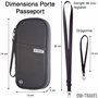 OW-Travel Porte Passeport Voyage (Noir) Pochette Voyage Documents avec Protection RFID. Portefeuilles Passeport Spacieux Familia