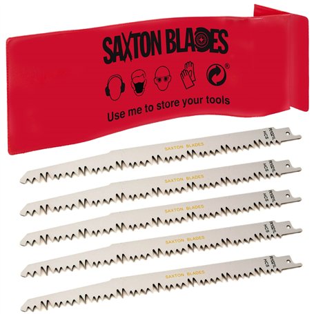 Saxton - 5 Lames de scie sabre de 240mm R1021L pour outil Bosch