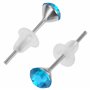 Kurtzy 20 Paires Boucle d’Oreille Clou Rond en Zirconium avec Boîte - 4 mm - 9 Couleurs de Pierres Naissance, Acier Inoxydable a