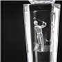 LONGRIDGE Trophée de Golf en Cristal avec Balle de Golf - Transparent, 180 mm