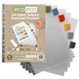 eco-eco Eco058x2 Lot de 2 pochettes perforées avec onglets intercalaires 95% recyclées Format A4