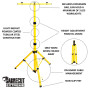 Trépied SabreCut SCLEDTRIPA pour éclairage de chantier