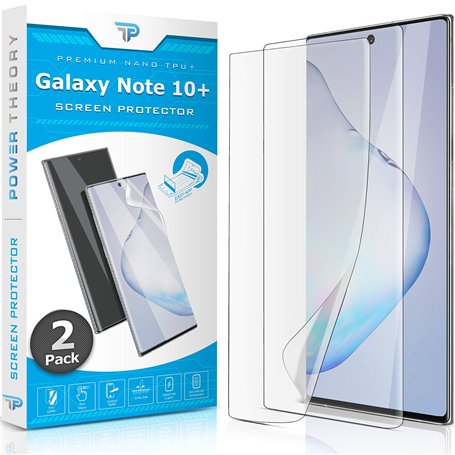 Power Theory Screen Protector Film for Samsung Galaxy Note 10 PLUS [2-pack] - [Not Glass] Full Cover