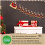 Pere Noel Decoration Premium Réutilisable - Guirlande Noel Pere Noel et Ses Rennes, Guirlande Papier Noel, Banderole Noel, Decor