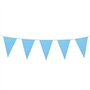 Happium Guirlande de fanions de 10 m de couleur unie pour décoration de fête (bleu layette)