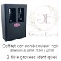 2 Flûtes à Champagne Gravées Modèle Cœurs avec Coffret cartonné - Cadeau de Mariage pour Les Mariés : repas, Invité au vin d'hon