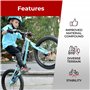 Fincci Pneu BMX 20 Pouces - Set Pneus 20 x 1.95 Pouces avec Chambre à Air 20 Schrader, Pneu 53-406 pour Velo Enfant, BMX Freesty