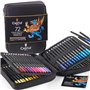 Castle Art Supplies Set de 72 Crayons de Couleur | Mines Tendres Colorées pour Adultes – Artistes