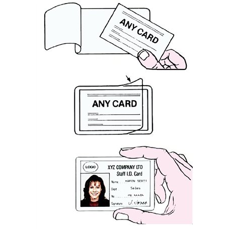 PCL Media ltd® Lot de 100 pochettes de plastification auto-adhésives format carte de crédit 86 x 54 mm