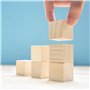 Kurtzy Cube en Bois (120 Pcs) - Petit Cube Bois Brut 2x2x2cm - Bloc Bois Naturel - Cube Bois Bricolage, Apprentissage, Loisirs C