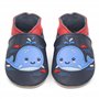 Dotty Fish Chaussures Cuir Souple bébé et Bambin. Chaussure Bleu Marine avec Baleine. Garçons et Filles. 12-18 Mois (21 EU)