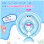MYCARBON Bouée Bébé avec Pare Soleil Amovible Protection Solaire UPF 50+ Anti UV Bouée Piscine Bébé de 6 à 36 Mois, Flotteur Béb