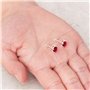 Boucles d'oreilles avec pierre de naissance de juillet (rubis) créées avec des cristaux Zircondia®