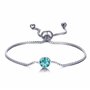 Philip Jones Bracelet de pierre de naissance de décembre (topaze bleue) créé avec des cristaux de Zircondia®