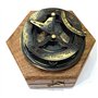 Cadran solaire fait main boussole dans un coffret cadeau cadran soleil montre capitaine navigation cadran solaire laiton nautiqu