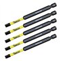 5 x SabreCut SCRSL689_5 89 mm SL6 Jeu d'embouts de tournevis à percussion magnétique à fente Single End Heavy Duty Compatible av