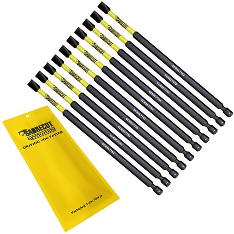 10 x SabreCut SCRSL7152_10 152 mm SL7 Jeu d'embouts de tournevis à percussion magnétique à fente Single End Heavy Duty Compatibl