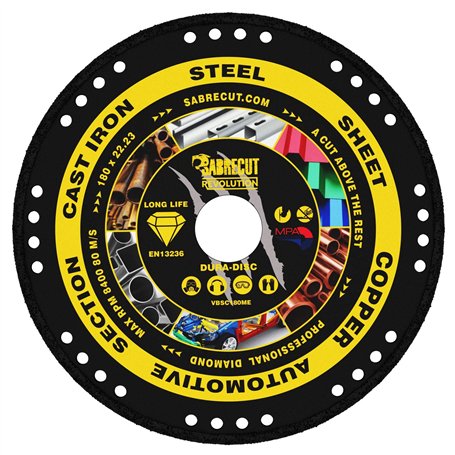1 x SabreCut VBSC180ME 180mm (7") x 22
