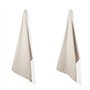 Wild & Stone | Lot de 2 torchons de cuisine en coton bio | Tissage à chevrons | ECRU/BEIGE