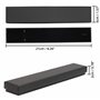 Kurtzy Petite Boîte Cadeau en Papier Noir pour Bijoux (Lot de 12) - 21 x 4 x 2 cm - Boite Carton Rembourrée de Mousse pour Boucl