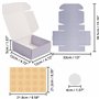 Kurtzy Lot de 20 Boite Cadeau Carrée - Boite Papier Kraft 12 x 12 x 5 cm - 4 Couleurs - Boite Carton Emballage Cadeau avec Couve